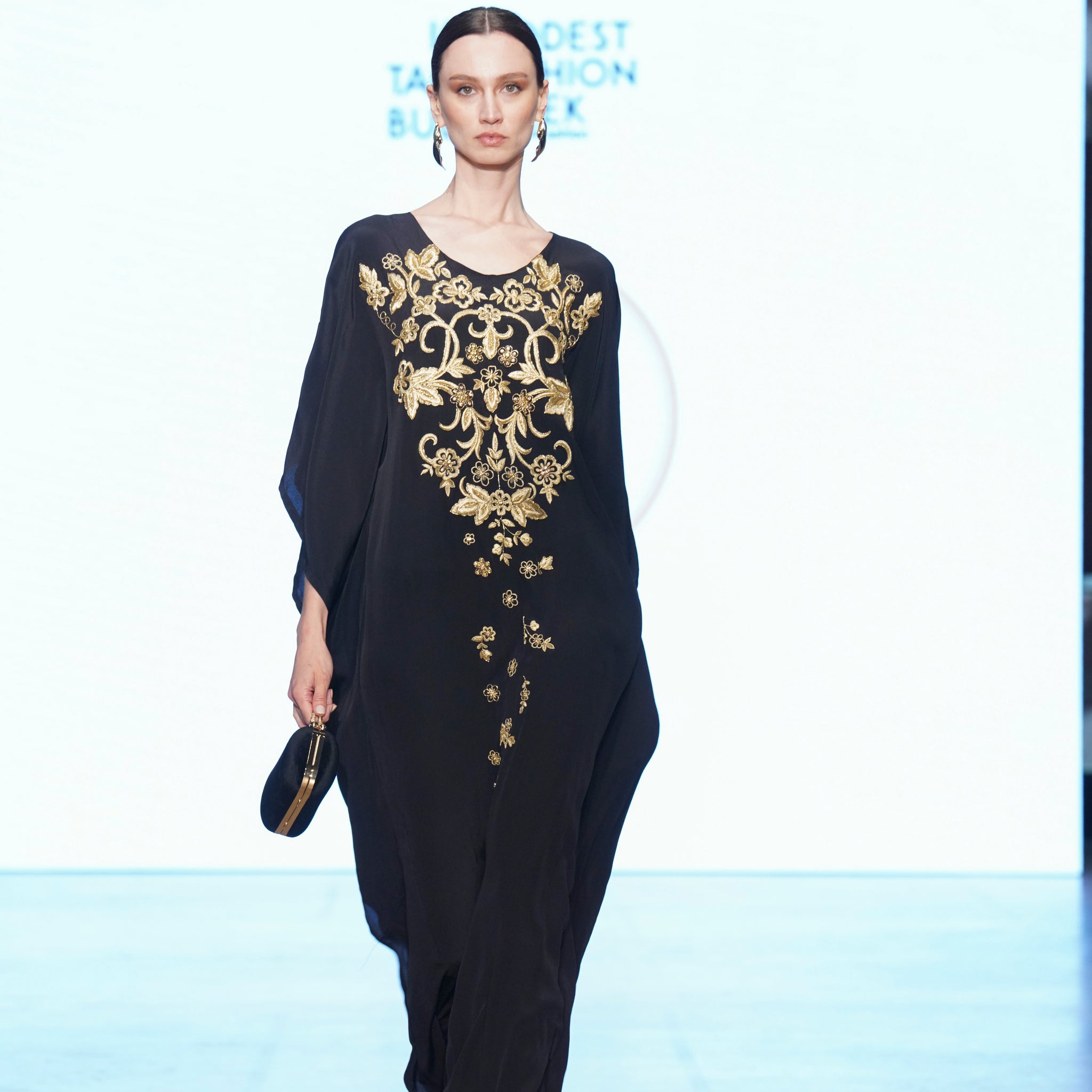 Crepe Silk Embellished Kaftan